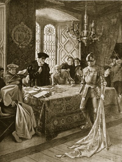 Il ritorno della bandiera dei mestieri a Edimburgo dopo Flodden, illustrazione da 
