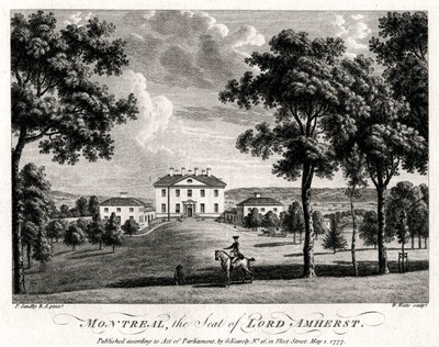Montreal, la sede di Lord Amherst, 1777 da William Watts