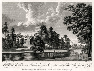 Pendhill Court vicino a Bletchenley nel Surrey, la residenza di George Scullard Esquire, 1776 da William Watts