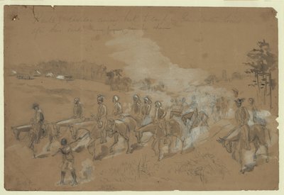 La cavalleria di Kautz torna al campo nelle linee del generale Butler dopo la loro incursione da William Waud