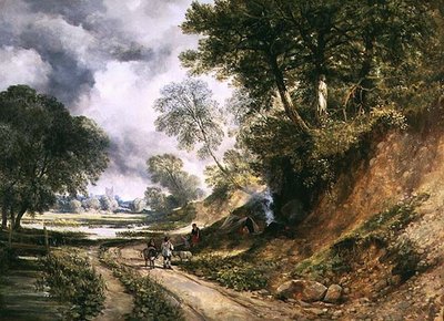 Zingari accampati lungo un sentiero da William West