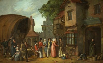 Scena fuori da una Locanda, forse a Congresbury, Somerset, c.1824 da William West