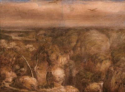 Una vista lontana di Port Bowen, da Mount Westall da William Westall