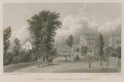 Il cottage di Sir Richard Steele, Haverstock Hill da William Westall