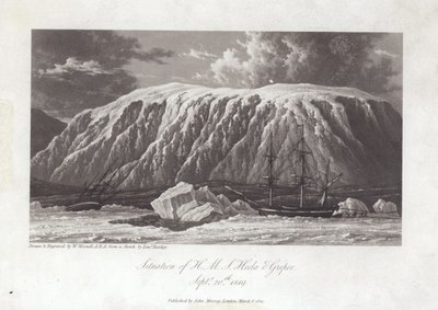 Situazione di H.M.S Hecla e Griper da William Westall