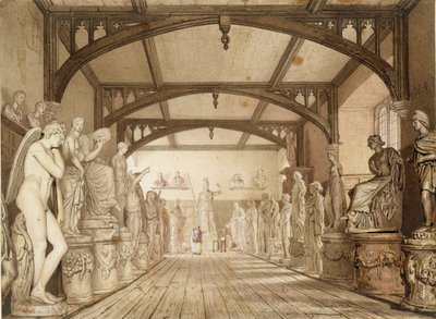 La Galleria delle Sculture nelle Examination Schools, Oxford, 1813 da William Westall