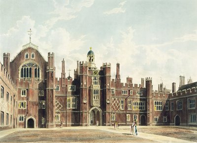 Vista del Quadrilatero a Hampton Court Palace dal 