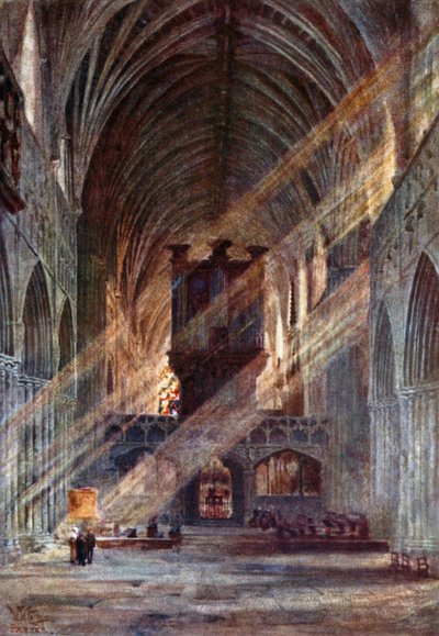 Exeter, interno della navata da William Wiehe Collins