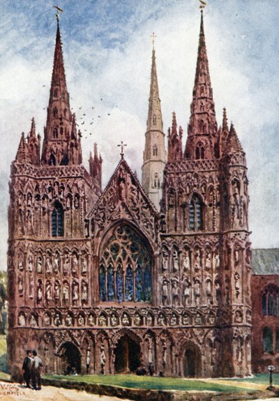 Lichfield, la facciata ovest da William Wiehe Collins