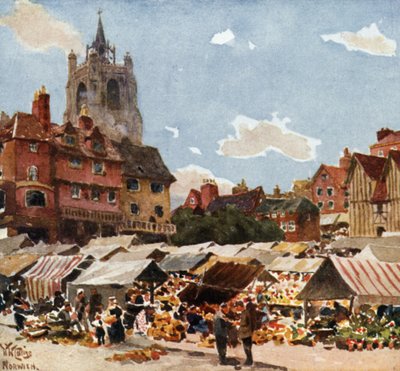 Norwich, la Piazza del Mercato da William Wiehe Collins