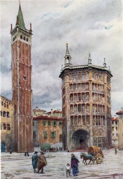 Parma, la cattedrale e il battistero da William Wiehe Collins
