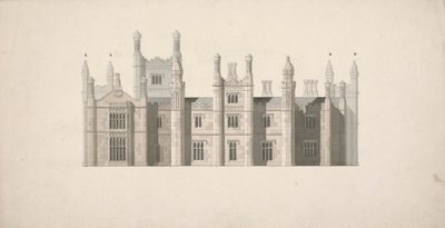 Elevazione di un progetto proposto per i collegi di Cambridge da William Wilkins