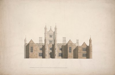Elevazione di un progetto proposto per i college di Cambridge da William Wilkins