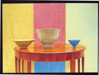 Natura morta, tre ciotole di Lucie Rie da William Wilkins