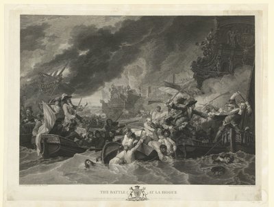 La battaglia di Capo La Hogue, 1692 da William Woollett