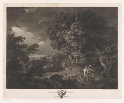 Paesaggio tempestoso con Didone ed Enea da William Woollett