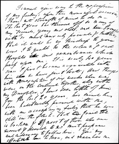 Lettera di condoglianze a Henry Nelson Coleridge per la morte di suo zio e suocero, Samuel Taylor Coleridge il 25 luglio 1834, 29 luglio 1834 da William Wordsworth