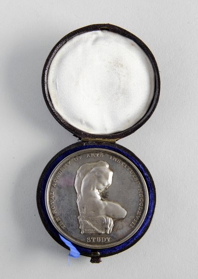 Medaglia R.A. assegnata a George Frampton 10.12.1884 per il miglior modello di una figura da William Wyon