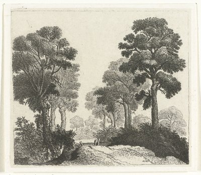 Paesaggio con alberi lungo un sentiero da William Young Ottley