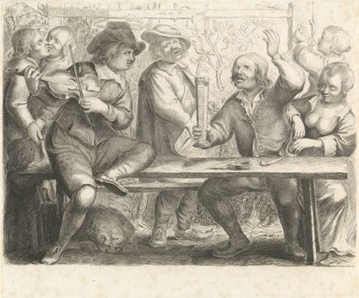 Musicisti e bevitore in una locanda da William Young Ottley