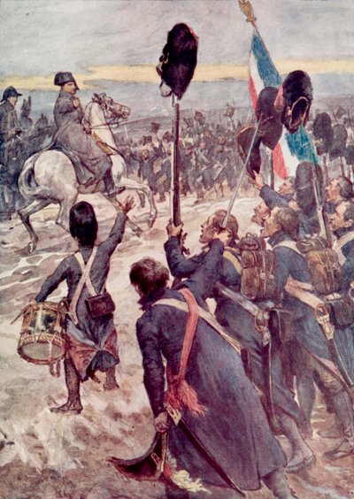 Napoleone ad Austerlitz da William after Rainey