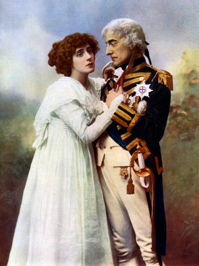 Johnston Forbes-Robertson 1853-1937 e Mrs Patrick Campbell 1865-1940, 1899-1900 da William and Daniel Downey