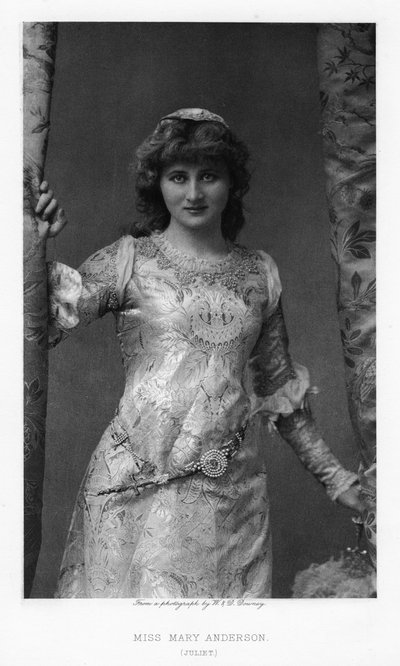 Mary Anderson, attrice americana da William and Daniel Downey