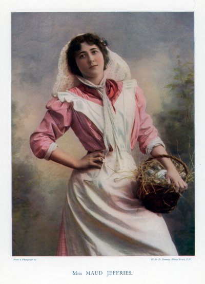 Maud Jeffries, attrice americana, 1901 da William and Daniel Downey