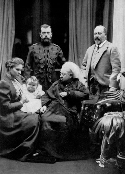 Famiglie reali russa e britannica a Balmoral, Scozia, 29 settembre 1896 1964 da William and Daniel Downey