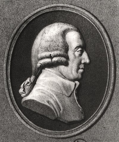 Ritratto da un medaglione di Adam Smith (1723-90) da William the Younger Holl