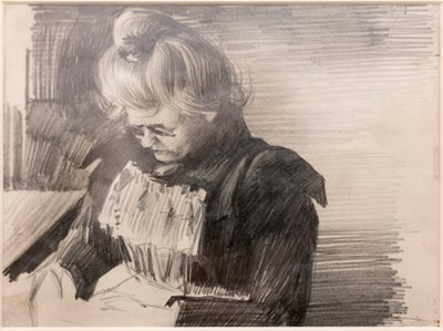 Una donna che cuce (Femme cousant) da William van Strydonck