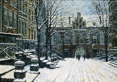 Via Mariacka, Danzica in inverno, c.1920 da Willibald Werner