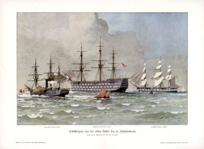 Tipi di navi della prima metà del XIX secolo, 1900 da Willy Stöwer