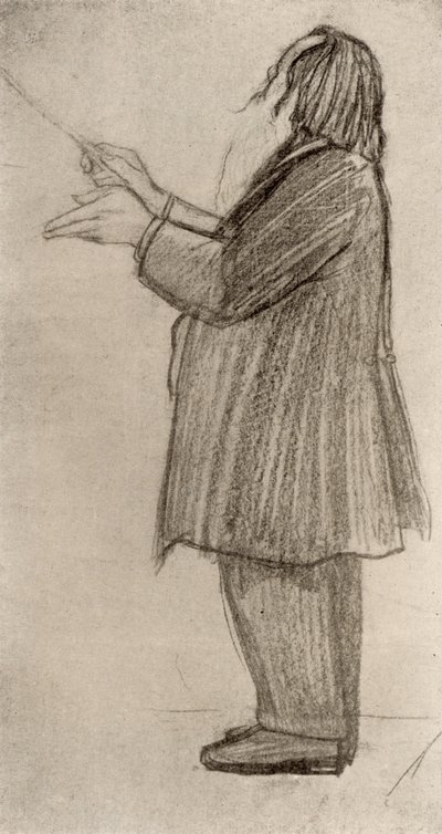 Johannes Brahms (1833-1897) compositore tedesco, che dirige da Willy von Beckerath