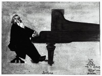 Il compositore tedesco Johannes Brahms da Willy von Beckerath
