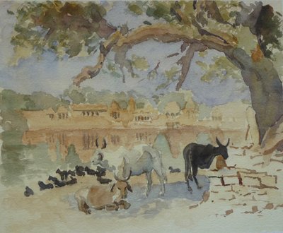 435A Jaisalmer - Gadi Sagar (schizzo) da Wilson Clive