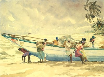 756 Lancio della barca da pesca da Wilson Clive