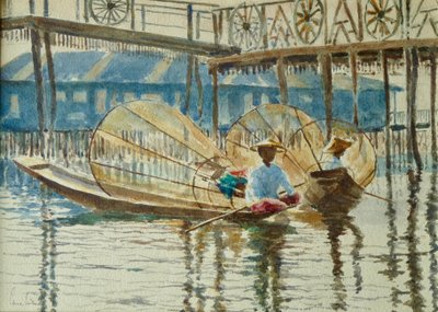 Coltivatori di legumi a riposo, Lago Inle da Wilson Clive