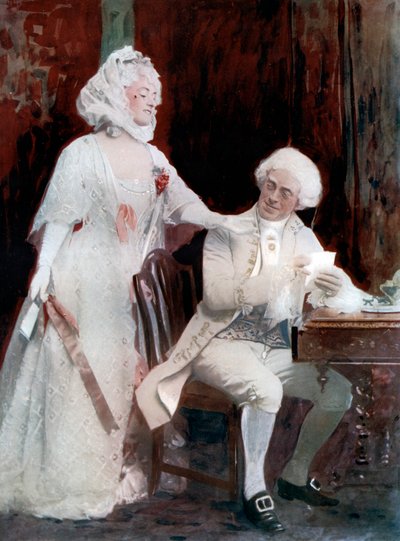 Winifred Emery e Cyril Maud in La scuola dello scandalo, c.1902 da Window and Grove