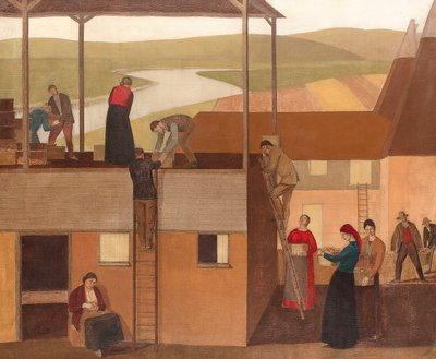 Progetto per Decorazione Murale, c.1918 da Winifred Knights