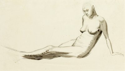 Nudo seduto, c.1919 da Winifred Knights