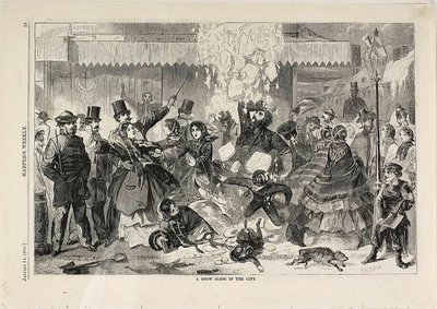 Uno scivolo di neve in città da Winslow Homer