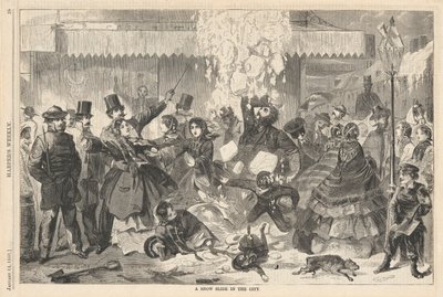 Una valanga di neve in città, da Harper da Winslow Homer