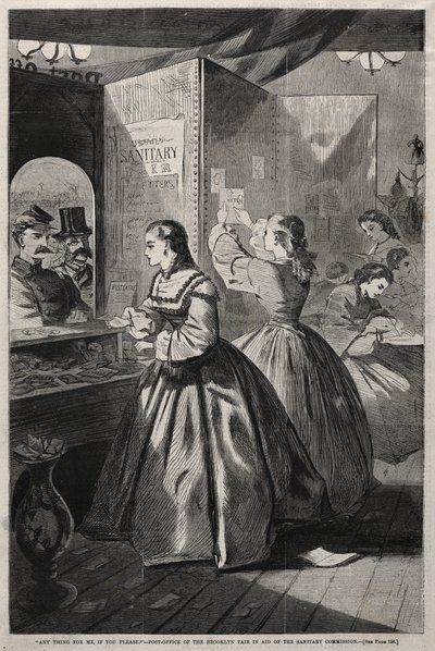 Qualcosa per me, per favore - Ufficio postale della fiera di Brooklyn in aiuto..., 1864 da Winslow Homer
