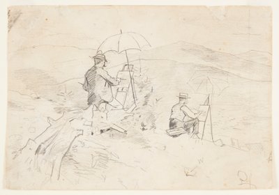 Artisti che disegnano nelle White Mountains da Winslow Homer