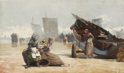 Scena di spiaggia, Cullercoats, 1881 da Winslow Homer