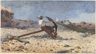 Ragazzo con ancora, 1873 da Winslow Homer