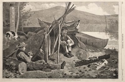 Campeggio nelle montagne Adirondack, 1874 da Winslow Homer
