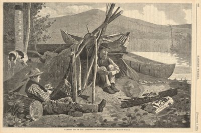 Campeggio nelle Montagne Adirondack, da Harper da Winslow Homer
