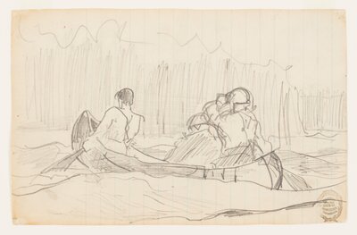 Canoa con tre uomini da Winslow Homer